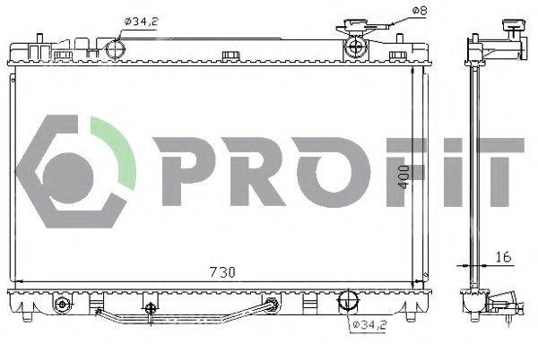 PROFIT PR1830A3 Радіатор, охолодження двигуна