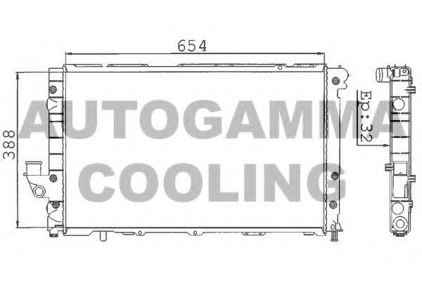 AUTOGAMMA 100283 Радіатор, охолодження двигуна