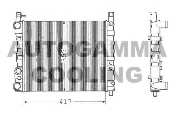 AUTOGAMMA 100299 Радіатор, охолодження двигуна