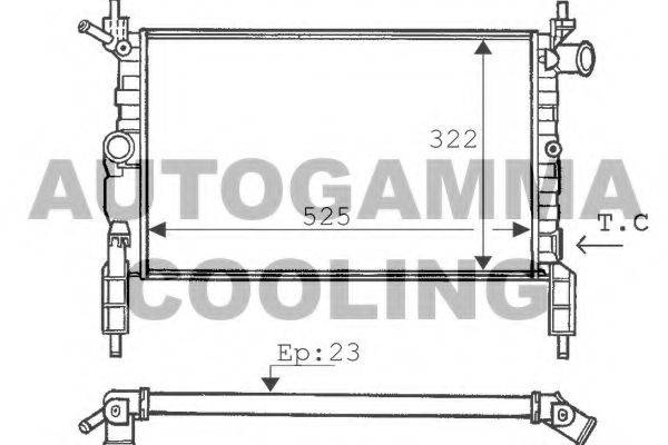 AUTOGAMMA 100665 Радіатор, охолодження двигуна