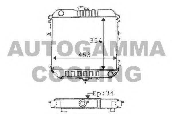 AUTOGAMMA 100716 Радіатор, охолодження двигуна