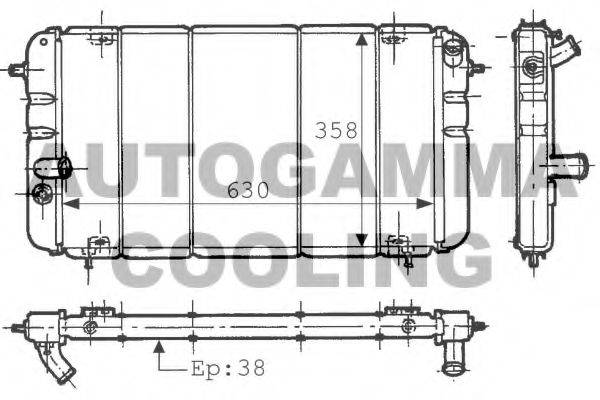 AUTOGAMMA 100877 Радіатор, охолодження двигуна