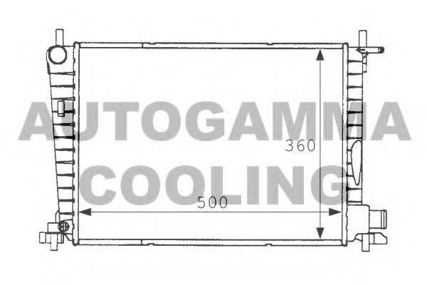 AUTOGAMMA 101198 Радіатор, охолодження двигуна