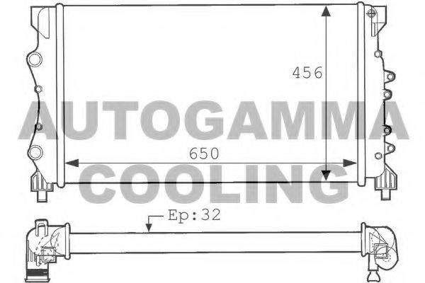 AUTOGAMMA 101244 Радіатор, охолодження двигуна