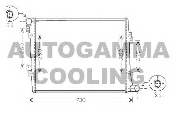 AUTOGAMMA 104245 Радіатор, охолодження двигуна