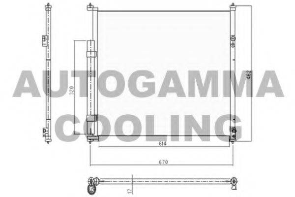 AUTOGAMMA 105117 Конденсатор, кондиціонер