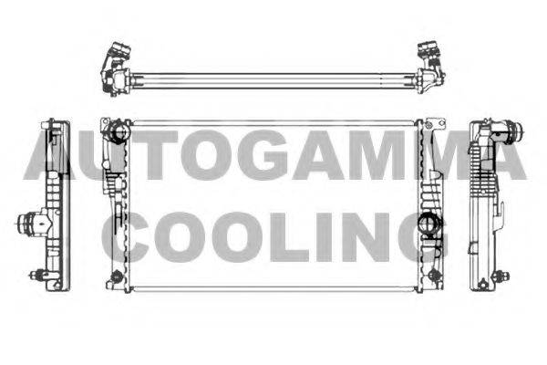 AUTOGAMMA 107159 Радіатор, охолодження двигуна