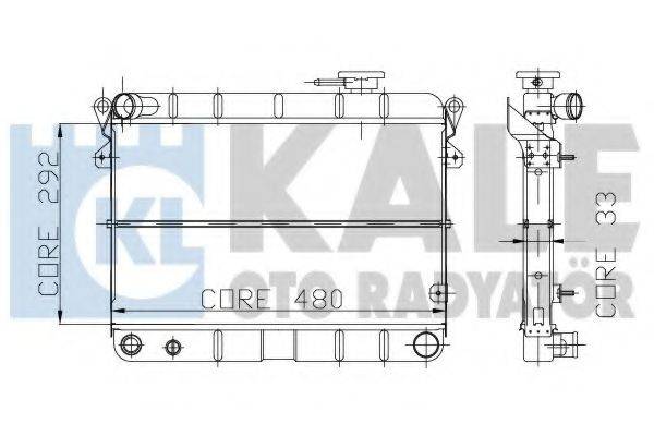 KALE OTO RADYATOR 101000 Радіатор, охолодження двигуна