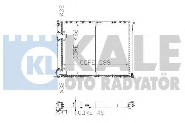 KALE OTO RADYATOR 162000 Радіатор, охолодження двигуна