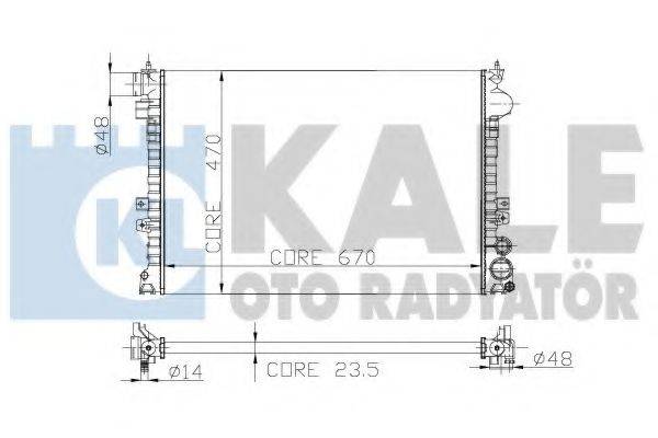 KALE OTO RADYATOR 217500 Радіатор, охолодження двигуна