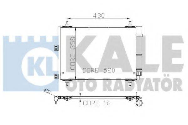 KALE OTO RADYATOR 242900 Конденсатор, кондиціонер