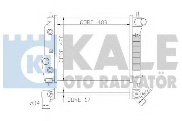 KALE OTO RADYATOR 354900 Радіатор, охолодження двигуна