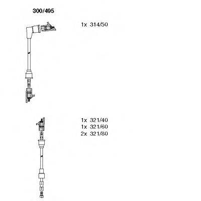 BREMI 300495 Комплект дротів запалювання