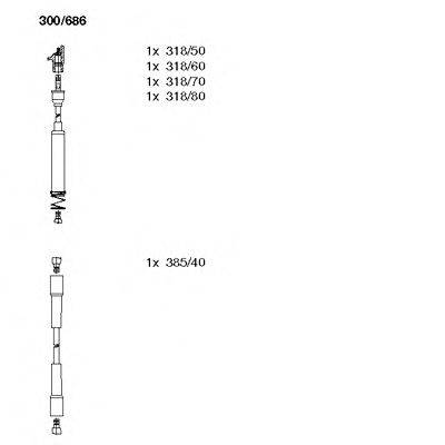 BREMI 300686 Комплект дротів запалювання