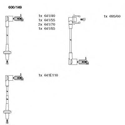 BREMI 600149 Комплект дротів запалювання