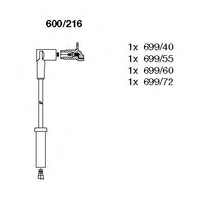 BREMI 600216 Комплект дротів запалювання