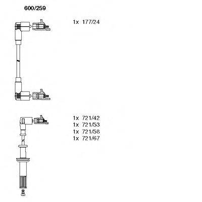 BREMI 600259 Комплект дротів запалювання