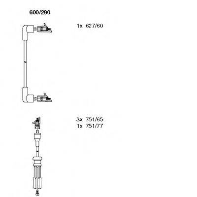 BREMI 600290 Комплект дротів запалювання