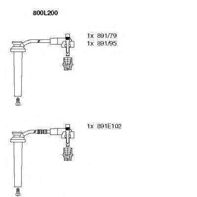 BREMI 800L200 Комплект дротів запалювання