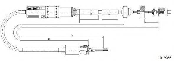 CABOR 102966 Трос, управління зчепленням