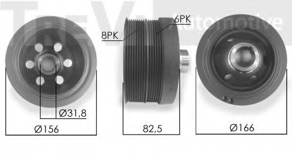 TREVI AUTOMOTIVE PC1240 Ремінний шків, колінчастий вал