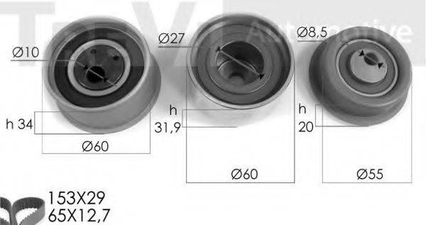 TREVI AUTOMOTIVE KD1035 Комплект ременя ГРМ