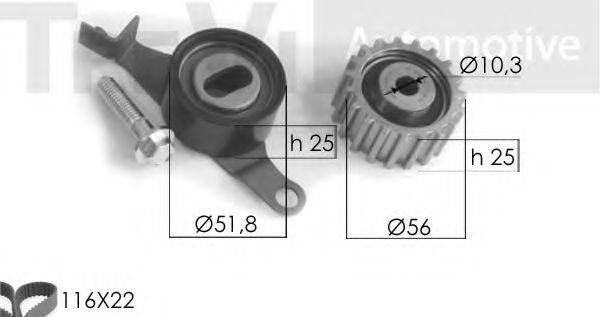 TREVI AUTOMOTIVE KD1042 Комплект ременя ГРМ