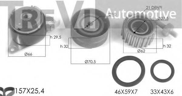 TREVI AUTOMOTIVE KD1093S Комплект ременя ГРМ