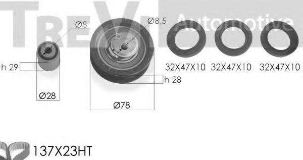 TREVI AUTOMOTIVE KD1174S Комплект ременя ГРМ