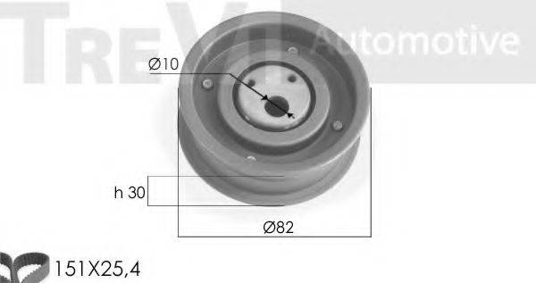 TREVI AUTOMOTIVE KD1248 Комплект ременя ГРМ