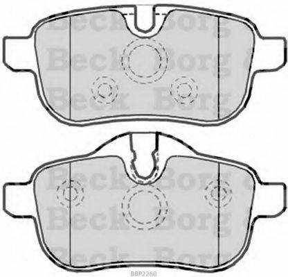 BORG & BECK BBP2260 Комплект гальмівних колодок, дискове гальмо