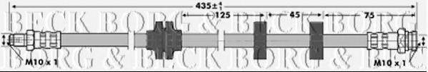 BORG & BECK BBH6955 Гальмівний шланг