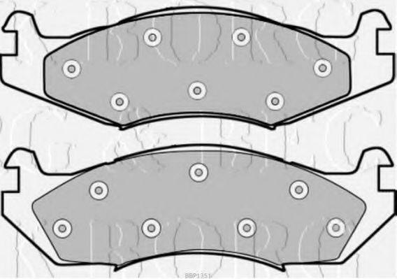 BORG & BECK BBP1351 Комплект гальмівних колодок, дискове гальмо