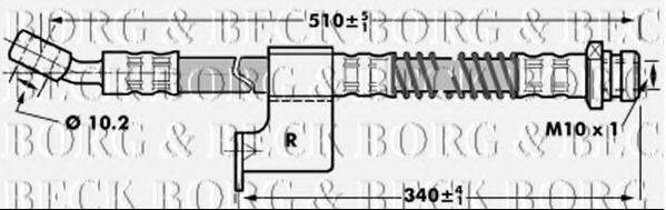 BORG & BECK BBH7033 Гальмівний шланг