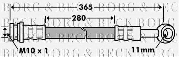 BORG & BECK BBH7465 Гальмівний шланг