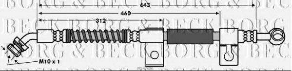 BORG & BECK BBH7686 Гальмівний шланг