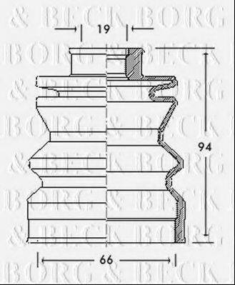 BORG & BECK BCB2103 Пильовик, приводний вал