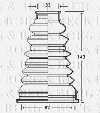 BORG & BECK BCB2163 Пильовик, приводний вал