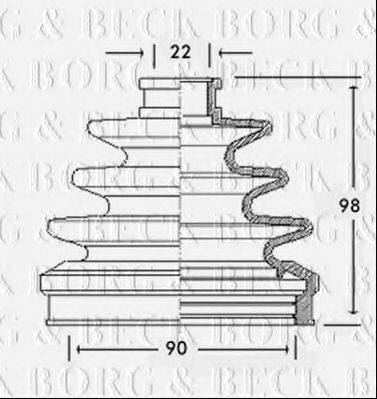 BORG & BECK BCB2276 Пильовик, приводний вал