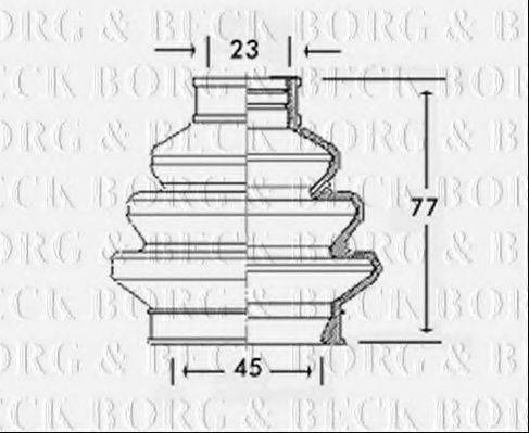 BORG & BECK BCB2309 Пильовик, приводний вал