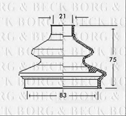 BORG & BECK BCB2333 Пильовик, приводний вал