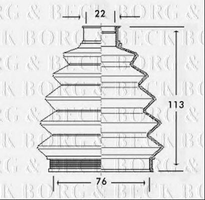 BORG & BECK BCB2335 Пильовик, приводний вал