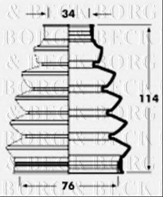 BORG & BECK BCB2352 Пильовик, приводний вал