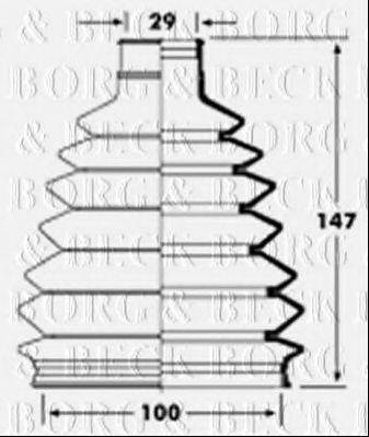 BORG & BECK BCB2362 Пильовик, приводний вал