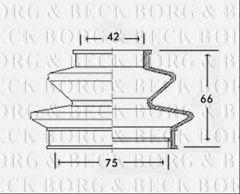 BORG & BECK BCB2425 Пильовик, приводний вал