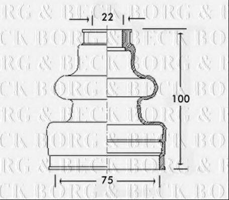 BORG & BECK BCB2495 Пильовик, приводний вал