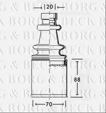 BORG & BECK BCB2547 Пильовик, приводний вал