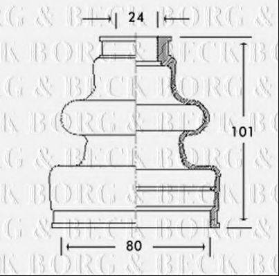 BORG & BECK BCB2651 Пильовик, приводний вал