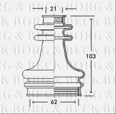 BORG & BECK BCB2670 Пильовик, приводний вал