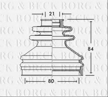 BORG & BECK BCB2699 Пильовик, приводний вал